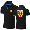 Heren Polo's 2023 Mannen Euro Club Rc Lens Zomer Rits Gestreepte Ronde Hals Hight Kwaliteit Korte Mouwen Polo shirt Tops