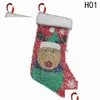 Décorations de Noël Chaussettes Paillettes 20x40 cm Santa Bas Claus Bonhomme de neige Arbre de Noël Sac cadeau Livraison directe Maison Jardin Fête Festive Su Dhk20