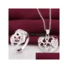 Ensembles de bijoux de mariage Ensembles de bijoux en trois pièces en forme de coeur en argent sterling 925 de haute qualité Dfmss743 Vente directe d'usine Mariage Ne Dhojl