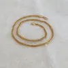 Collana a catena a maglie italiane con doppio cordolo cubano in oro giallo massiccio 18 carati G F 6MM 24 pollici2372