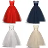 Girl'S Dresses High-End Girls Wedding Party Flower Girl Dress Bridesmaid Clothes Princess Gowns Teen White Tle Evening 5 14 Y 210303 Otrcb