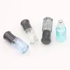 Petites bouteilles colorées à roulettes en verre de 3ml, Mini bouteilles d'huile essentielle de 6ml avec rouleau en acier inoxydable sur boule Abehm