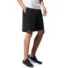 Short de sport à séchage rapide pour hommes, couleur unie, droit, décontracté, cordon de serrage, taille élastique, pantalon à lacets, vêtements de Jogging pour hommes