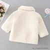 Куртки, плюшевое пальто для девочек, осенне-зимняя детская куртка из овечьей шерсти, модная маленькая верхняя одежда для детей от 2 до 8 лет, одежда R230912