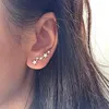 Pendientes de tuerca con forma de estrella para mujer, accesorios para las orejas, sencillos y elegantes, regalo elegante para niña, joyería de moda para el día a día