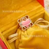 Luo Jia's 23 Year New Spring/Summer Hollow out Ring with Square Geometry Diamond Full Diamond Ring Elegant and Popular Design