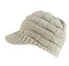 Nouveau automne hiver tricot casquette de Baseball grandes filles dame tricoté chapeau casquette chaude chapeaux au Crochet