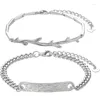 Bracelets à maillons 2023 Mode Couple Bracelet en argent Femmes Hommes Niche Design "Bois avec branches" Amoureux Cadeau de la Saint-Valentin pour petit ami