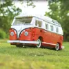 Model Building Kits Nieuwe 1354 stks Schepper Technic Serie T1 Camper Van Bouwstenen Auto Model Bricks Bus 21001 Kinderen speelgoed L230912