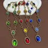 Colliers pendentif collier en verre vintage longue frange