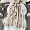 Casual Dresses Boho Slim Sexy Striped Print Bandage Dress Summer Midi Spaghetti Strap Party Robe Ete Women Beach Tie A-line Vestidos