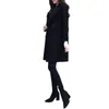 Damen Trenchcoats Design Herbstmantel Mode Winter Frauen Woolen Cocoon Shape Slim