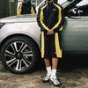 Herenjassen print CRT hoodie met rits Winddicht sportjack straattrend Contrastpaneel hoodiejas
