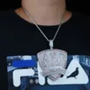 Hänge halsband is av bling cz bokstav abp hänge halsband full kubik zirkonium alla bout papper badge charm män mode hip hop smycken 230911