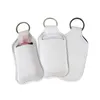 Party Favor Sublimation Blanks Refillable Neoprene Hand Sanitizer Holder Er Chapstick Holders With Keychain For 30Ml Cap Containers Ot9U5