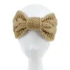 Fascia per capelli Bowknot lavorata a maglia in lana acrilica invernale Fascia per capelli lavorata a maglia Twist Fasce per le orecchie Protezioni per le orecchie Accessori per capelli per le donne 13 colori