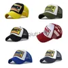 Top Caps Ball Caps Unisex Vintage Western Mektupları İşlemeli Yama Beyzbol Kapağı Nefes Alabilir Örgü Sıradan sıkıntılı Snapback Trucker Hat X0912