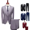 メンズスーツ素晴らしいビジネススーツ3ピースセットプラスサイズの男性スリムフィットフォーマル分離