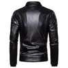 Männer Pelz Faux Pelz Design Motorrad Bomber Hinzufügen Wolle Leder Jacke Männer Herbst Drehen Unten Pelz Kragen Abnehmbare Slim fit Männlich Warme Pu Mäntel 230911