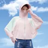 Sweat à capuche de sport pour femmes, cape de glace, chapeau de soleil, chemise de protection solaire, chemisier, couleur contrastée, couche de finition, Y1, printemps et été