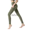 Pantaloni attivi Donna Pantaloni da yoga Designerhighrise Elastico in vita Vestito modellante Autunno Estate Stretch Addome Aderente Sport Pesca Natica nuda Donna Fiess Yog