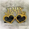 Party Decoration Happy Year Eyeglasses Fancy Carnival Rave Glasses Funny P O Props Sunglasses Heart Shape Eyewear For Kids And Drop Dhl3C