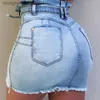 Jupes Harajuku Denim Mini jupe dames été taille haute à lacets jean Shorts jupes femmes moulante avec fausses grandes poches L230912