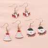 Dangle Earrings Merry Christmas Sets Fashion Santa Claus Deer Tree Star Bell Snowman Charms Women Year Jewelry Gifts