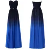 Abiti da ballo con gradiente di moda Ombre Sweetheart Chiffon nero blu Nuove donne Abito da sera formale 2020 Abito da festa lungo Tappeto rosso3499