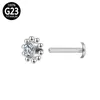 Setto Piercing Clicker Labbro Stud Sexy Affascinante G23 Zircone Trago Titanio Sfera Helix Labret Orecchini Cerniera Sezione Gioielli per il corpo