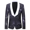 Erkek Suit 2023 Suit Bahar Moda Çiçek İnce Yaka Partisi Kokteyl Kulübü Gece Kulübü Lüks Ceket Üst düzey Blazer Ceket