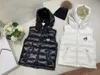 babyvest met capuchon kind hoodies peuter gilet donsjas kinderkleding ontwerper mouwloos dik warm uitloper letters meisje jongen ontwerp top luxe merk mode kleding