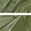 Chemises décontractées pour hommes Été Coton Militaire Cargo Manches courtes Bouton Blouses de travail avec poches Col rabattu Hauts confortables