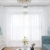 Vorhang, weiße, transparente Vorhänge, Leinenoptik, halbtransparenter Voile für Wohnzimmer, Esszimmer, Vorhänge, 54 x 84 cm, Badezimmer