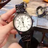 Mens Watch Quartz Movement Chronograph Pilot Watches Japan Battery All Dial Work Black Sport Wristwatch Luminous Clock Design Life265b