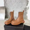 2023 Högkvalitativ designer Sander Boots Kvinnor Luxury Leather Ankle Chelsea Boots Platform Zipper Calfskin Ankle Boot Winter Vintage Internal Lambskin G5e8#