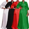 Robes de style de rue Robes décontractées taille haute blanc solide femmes robe longue soirée dîner robes élégantes dames vêtements Robes Femme vert robe HKD230912