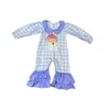 Zestawy odzieży hurtowe dzieci świąteczne stroje dziewczęta chłopcy Święty Mikołaj Zestawy Plaid Baby Romper 230912