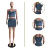 Work Dresses CINESSD 2023 Women's Clothing Leisure Washed-out Denim Skirt Women Two Piece Sets