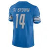 Mężczyźni Penei Sewell Jahmyr Gibbs Jack Campbell Barry Sanders Jared Goff Sam Laporta David Montgomery Amon Ra St. Brown Dan Campbell Alex Anzalone Football Jerseys