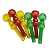 13cm Scrub smoking pipes Glass Oil Burners Pipes with Different Colored Balancer Water Pipe