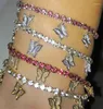 Bracelets de cheville Argent Mode Papillon Pied Chaîne Strass Cristal Bracelet Boho Plage Pour Femmes Sandales En Gros