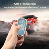 Clé de voiture pour Honda Soft TPU Protecteur de clé de voiture compatible avec porte-clés en cuir 2022 2023 Honda Accor Civic HRV CRV Pilot Odyssey C230912