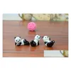 Bacchette all'ingrosso-10X Ceramica Panda Bacchette Resto Cucchiaio in porcellana Forchetta Coltello Supporto Stand Simpatico animale domestico a forma di animale Uso domestico Dhzac