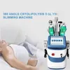 Corpo di vendita caldo che dimagrisce dispositivo di bellezza per la riduzione della cellulite Macchina portatile per criolipolisi 360 Macchina di raffreddamento lipo per congelamento dei grassi sotto vuoto Rf