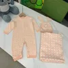 pasgeboren sets baby rompertjes pasgeboren jumpsuits designer merk meisjes meisjes kleding brief kostuum overalls jumpsuit kinderen bodysuit voor baby's hoed