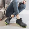 Rain Boots Women's Rubber Colorful Unisex Ankle Rain Boots Spring Autumn Ladies Waterproof Slip on Boot Shoes for The Rain Water-proof 230912