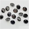 Pedras preciosas soltas fábrica diretamente 100% autêntica fumaça natural cristal de quartzo redondo 1-2.25mm trilhões de facetas cortadas para jóias m dhgarden dh75j