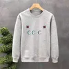 Men Pullover Sweatshirt Fashion Slim Fit Top Printed Embroidered Long Sleeve Pullover Casual Sportswear Crew Neck Sweatshirt M-3XL