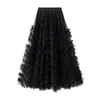 تنورات النساء S Multilayer Ruffles Tulle Skirt A-Line Cauty مرنة Cake Cake Long Party